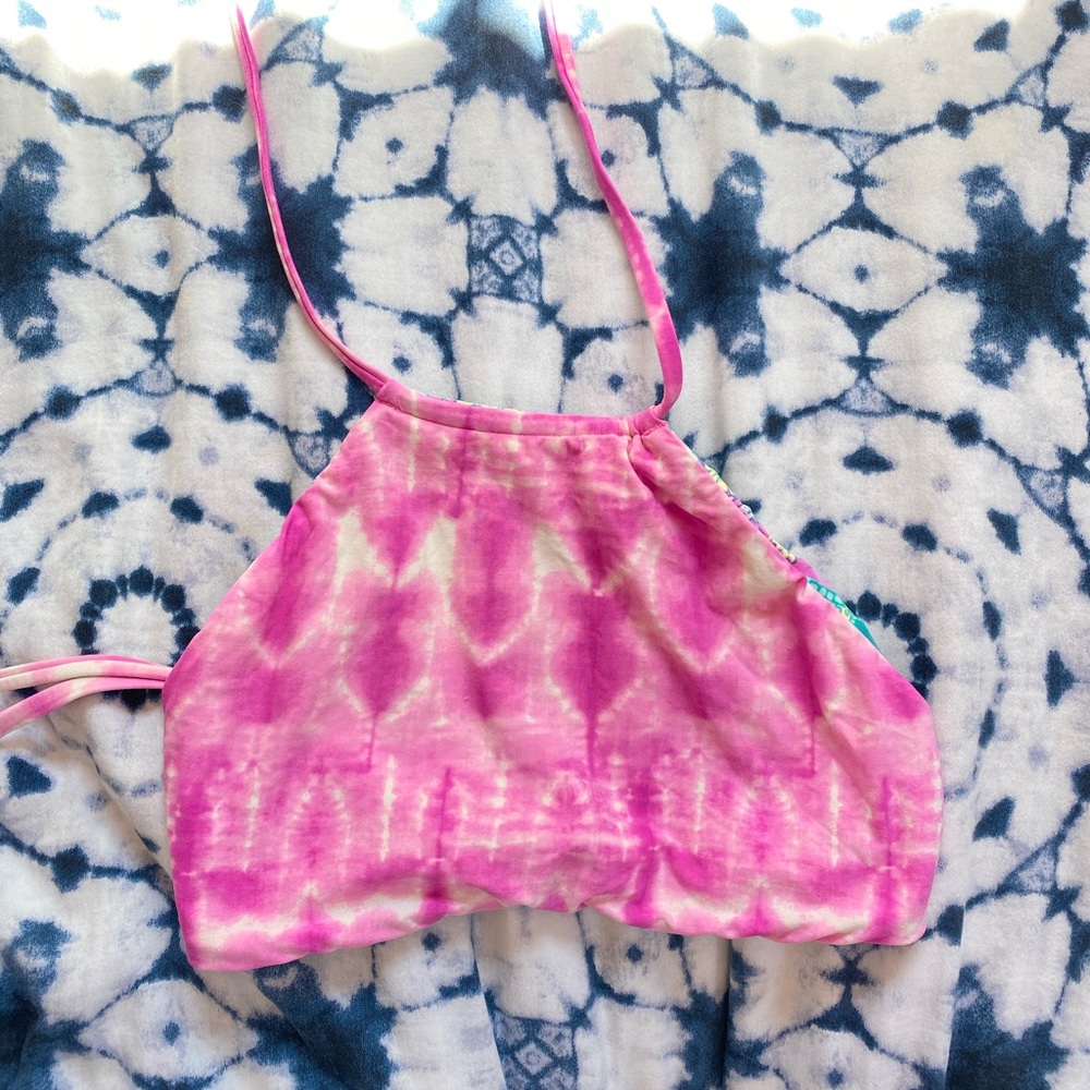 BILLABONG girls halter neck reversible bikini top
